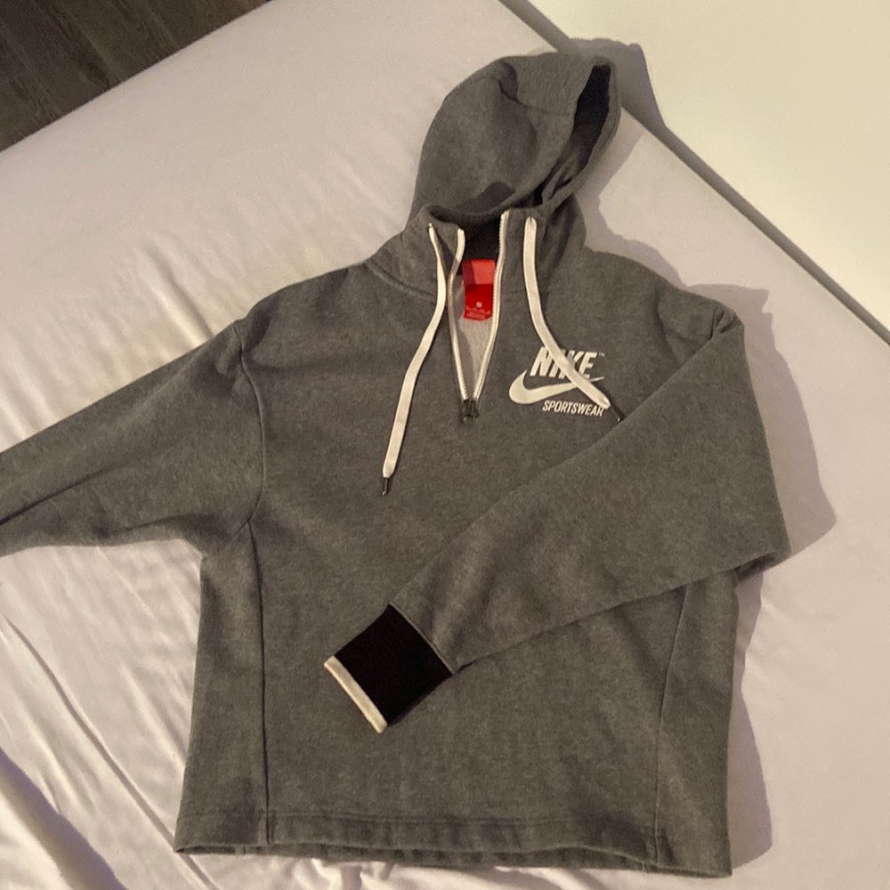 NIKE GREY SWEATSHIRT HOODIE WITH HOOD
